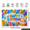 2D Flat Surface 1 Piece of Colorful and Playful Birthday Background Fabric Suitable for Birthday Parties and Events