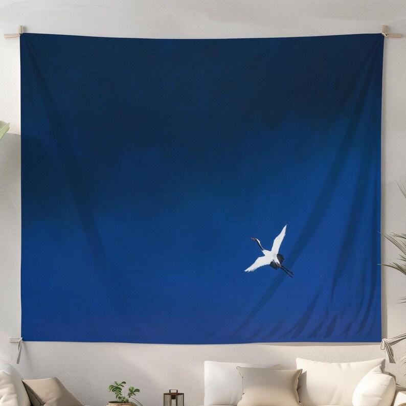 Simple Crane tapestry 75x100 чёрный