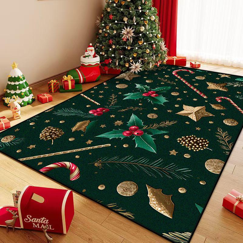 Christmas Modern CARPET FOR LIVE ROOM Luxury Home Decoration Bedroom Large Area Rugs Washable Antiskid Lounge Floor Mats Bedside