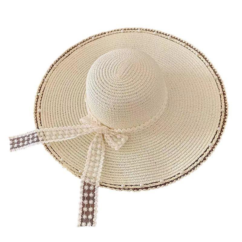 Summer Internet celebrity straw hat collection girls summer seaside vacation sweet raffia weaving sun hat