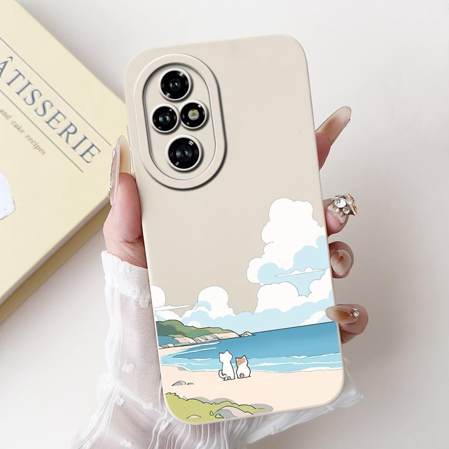 For Honor 200 Pro Case ELP-AN00 Phone Cover Popular Flower Avocado Soft Silicone Matte Fundas For Honor 200Pro Protective Bumper