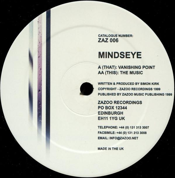 

Виниловая пластинка MINDSEYE Vanishing Point The Music ZAZ006 Zazoo Recording 1999 UK Танцевальная Электроника Б/у