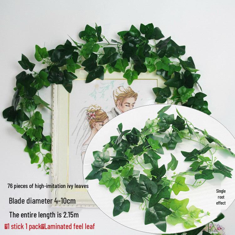 Large Grape Leaf Vine Decoration - Fake Fruit String for Wall, Ceiling, or Pipe with Green Tree Leaves