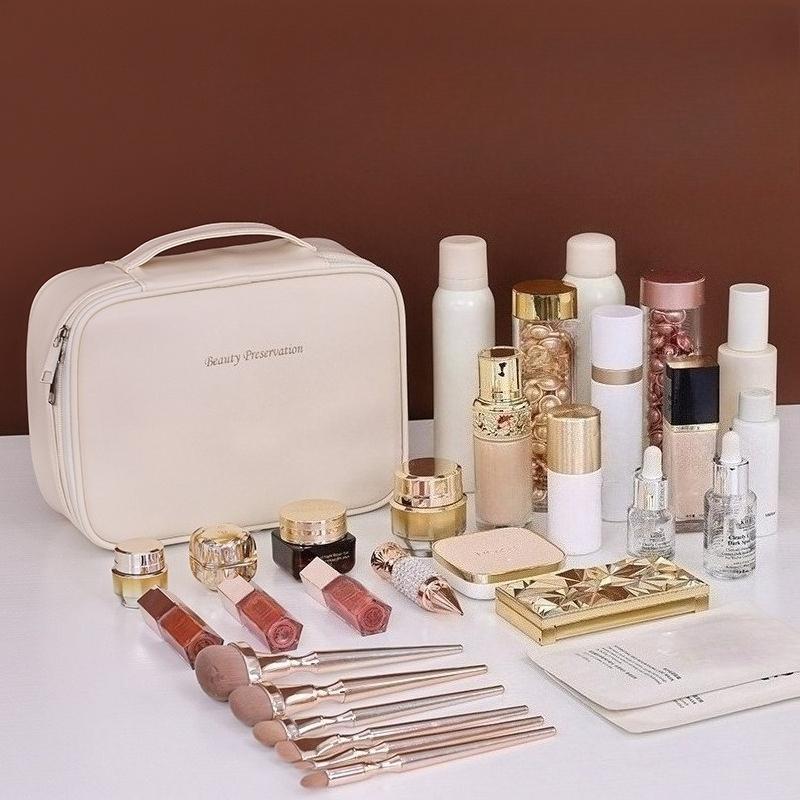 Handheld Makeup Bag, Detachable Partition, Large Capacity Multifunctional, Home Storage, Essential for Travel and Business Trips