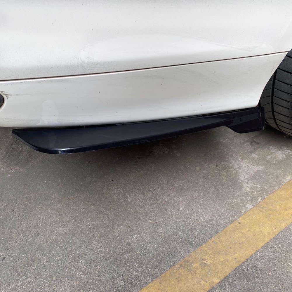 2PCS Universal Rear Diffuser Car Spoiler, Rear Bumper Lip Canard Diffuser Body Spoilers Black Lip Side Skirt Spoiler Splitter Wrap Angle Protector