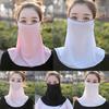 Women Floral Soft Chiffon Anti Dust Sun Protection Face Cover Neck Gaiter Scarf