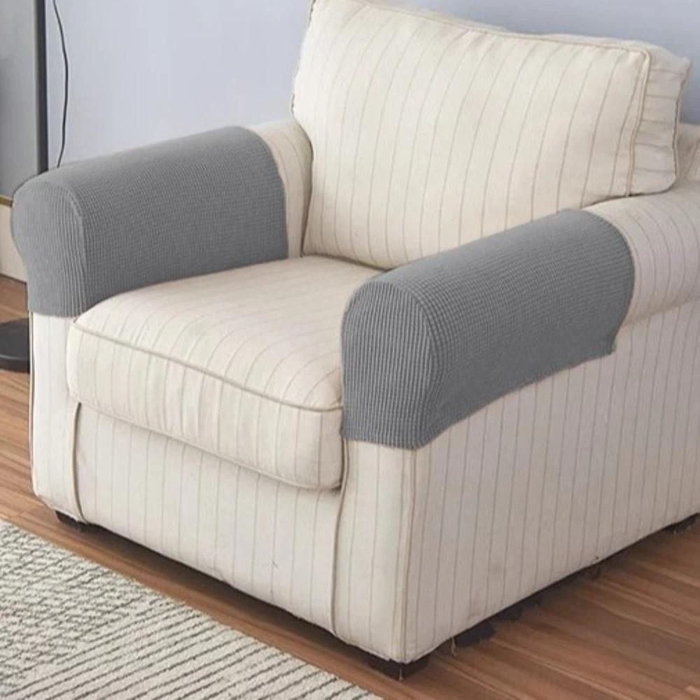 2Pcs Elastic Stretch Jacquard Sofa Arm Covers Anti-Slip Armchair Slipcovers Couch Cover Sofa
