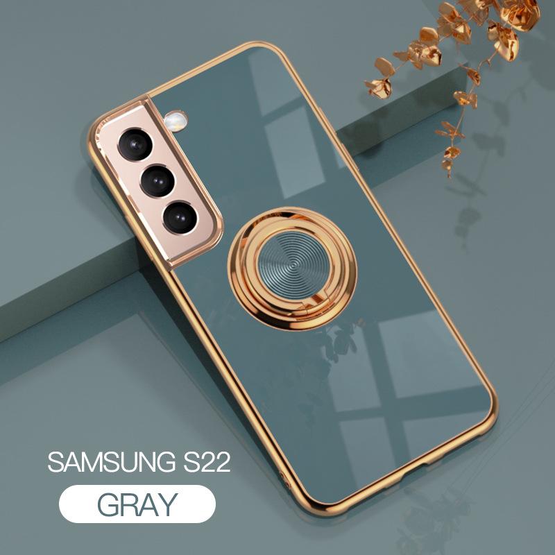 Samsung S25 Ultra Handyhülle Ring Schnalle Halterung Geeignet für S24Plus Auto Magnetische Saugkraft A56 Galvanisierungs-Schutzhülle