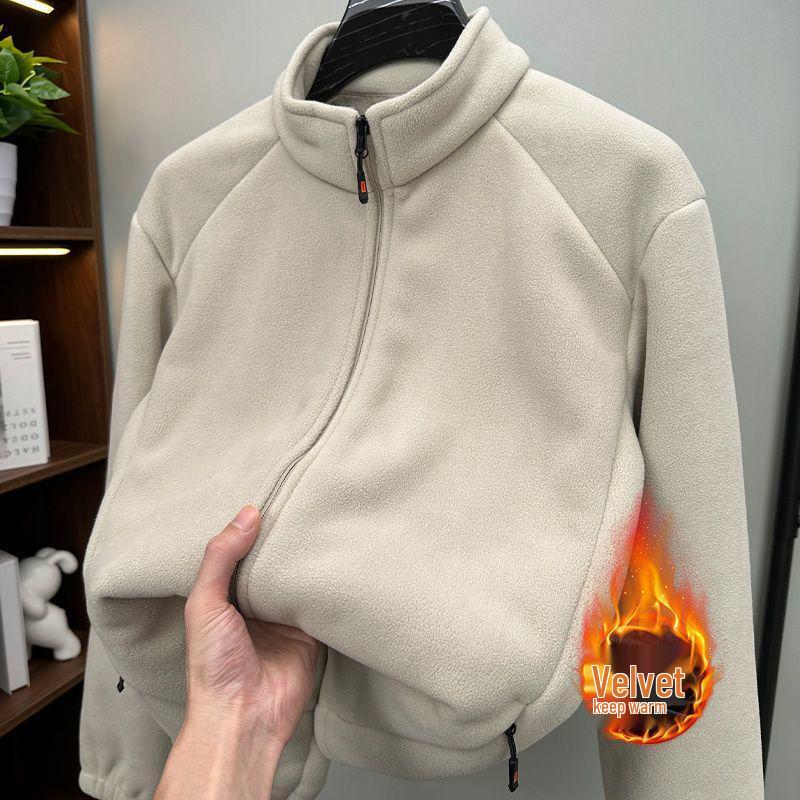 Men's Windproof Fleece Lined Sweatshirt Jacket - New Autumn/Winter Style Outerwear.