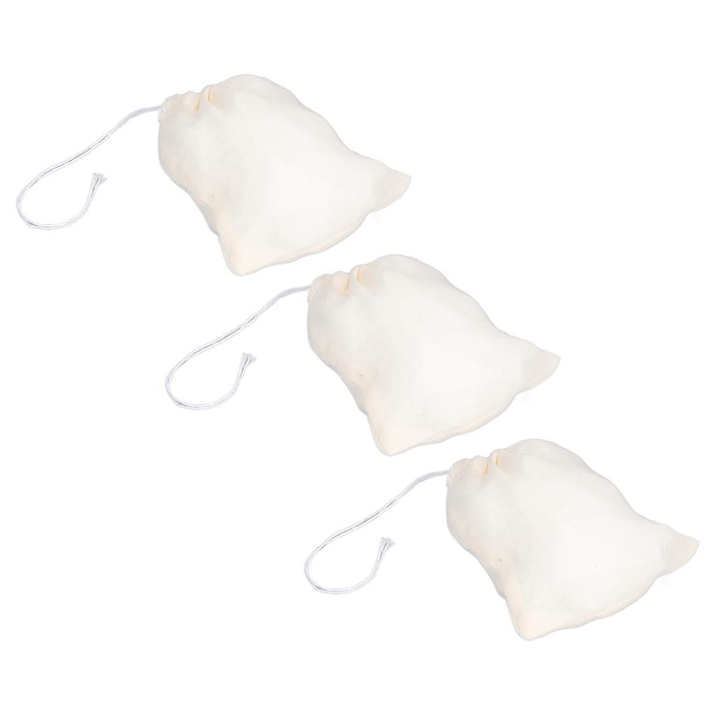 100 sztuk Bawełnianych Torebek ze Sznurkiem 8cmx10cm Wielokrotnego Użytku Filtr do Fusów Herbaty Ekologiczna Herbata