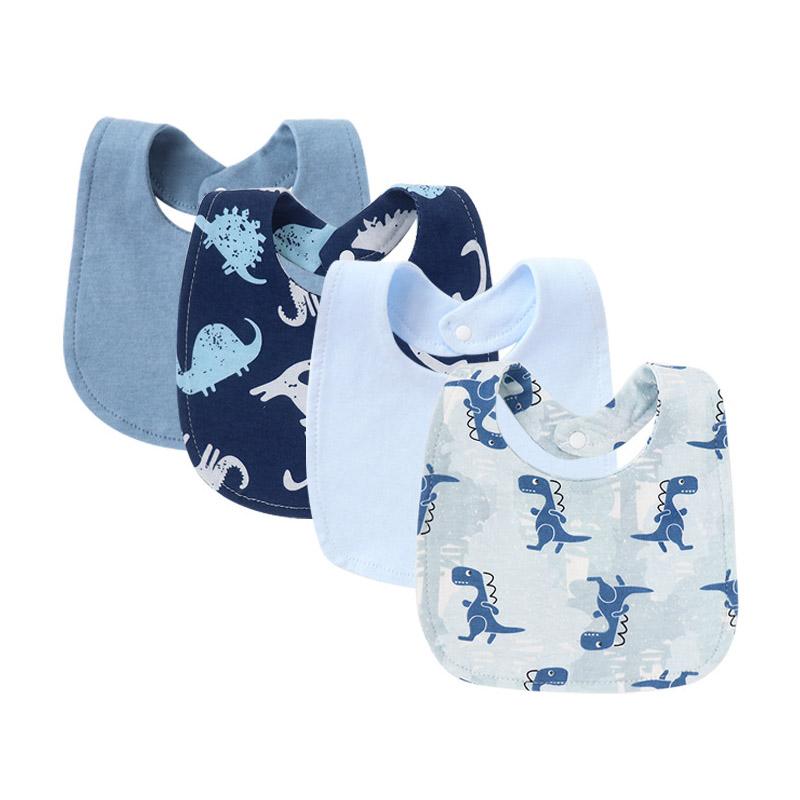 4Pcs-set Baby Bibs Burp Clothes Cartoon Newborn Saliva Towels for Girls Boys Cotton Kids Apron Infant Accessories Toddler Bibs