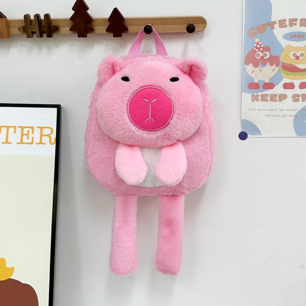 Animal Capybara Plush Backpack Long Leg Cute Shoulder Bag Brown Capybara Plush Bag School