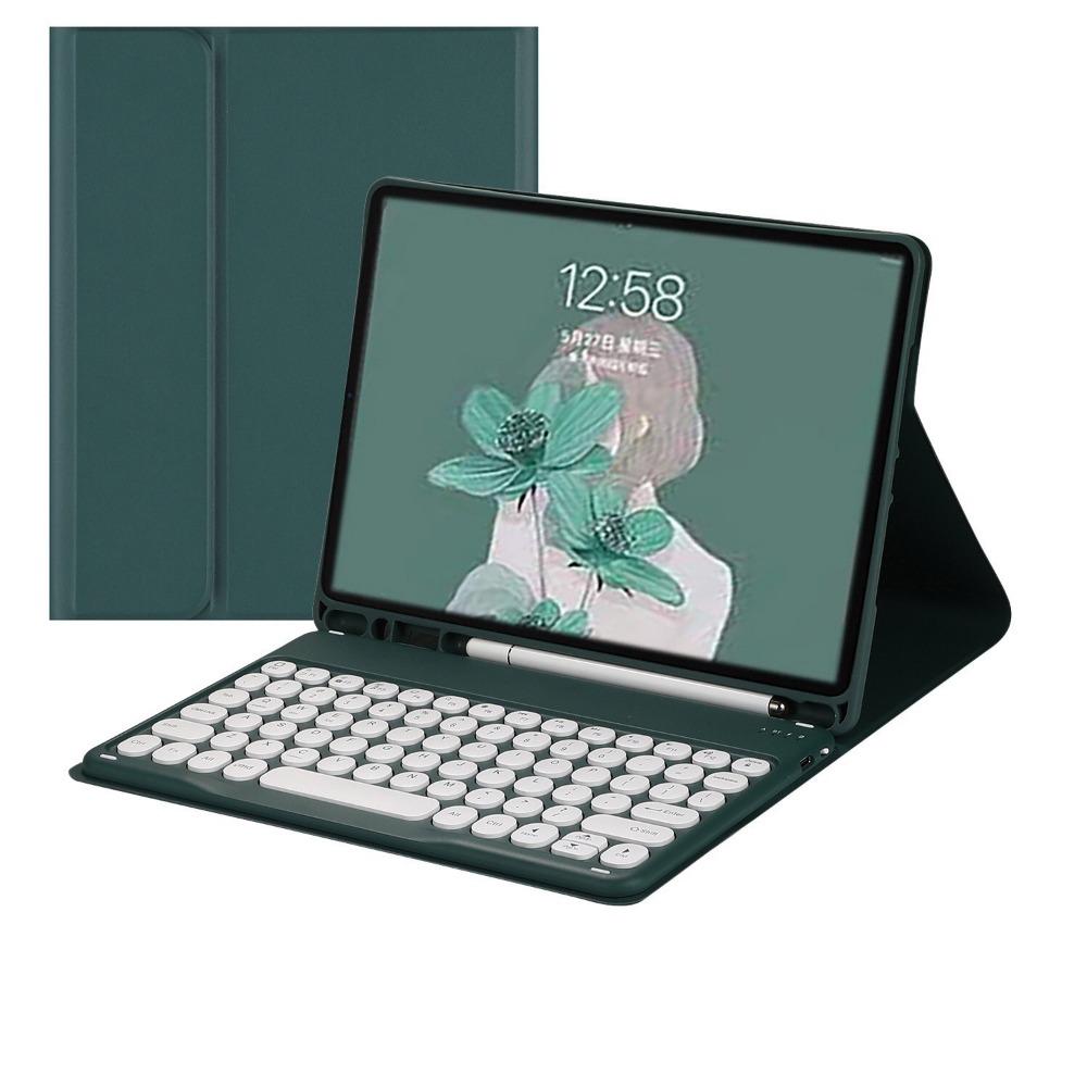 Bluetooth Keyboard Case for iPad Air 6 Pro 11 Split Round Keycap with Pencil Holder 10.2 Inch