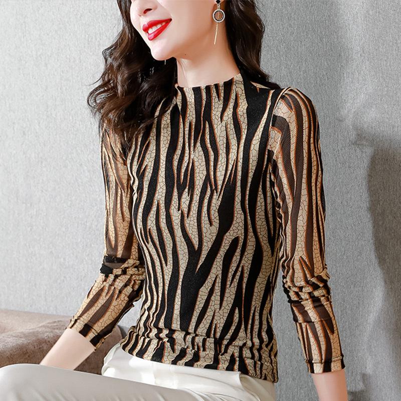 

Нижняя рубашка женская весна новый тонкий весна и осень мать осень длинный рукав топ 4XL