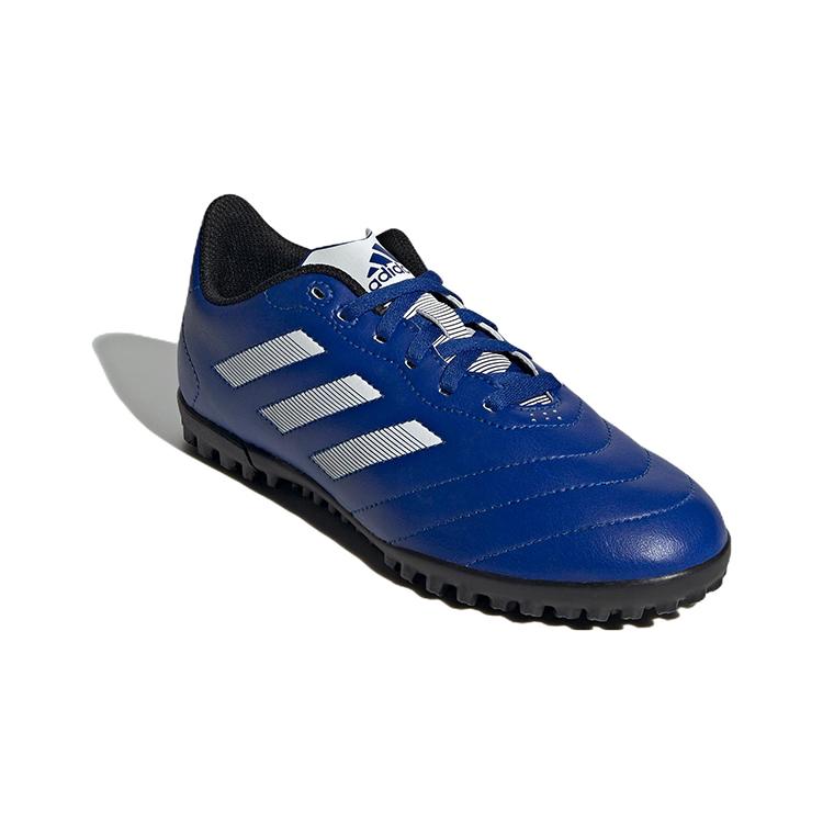 Adidas VIII TF J Synthetic Leather Slip Resistant Abrasion Resistant Low top Kids' Soccer Shoes Blue GW6161
