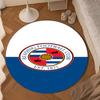 1PC Football Reading Crest Round Rug for Livingroom,Bedroom, Palyroom, Chair Rug, Area rug, Circle Carpet, Large Size Fan Christmas gift