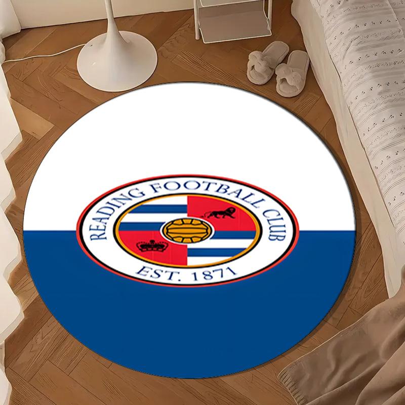 Football Reading Crest Round mat Home Decor, Chair rug For livingroom,Bedroom, doormat home decor Birthday Gift Christmas Gifts