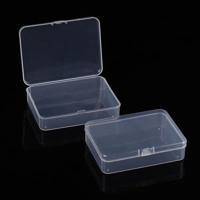 5Pcs Transparent Plastic Box Clear White Rectangle Mini Storage Containers Box For Business Card,Accessories,Crafts,Screws,Drill