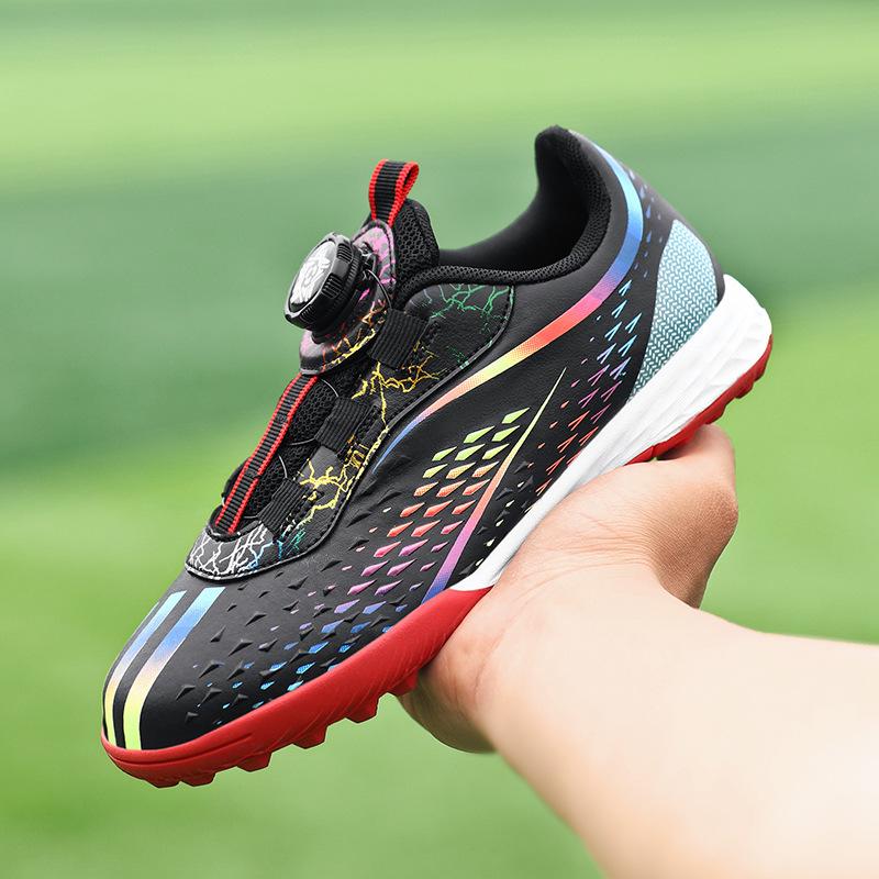 2025 New Soccer Sneakers Small Size 29-38 Quick Lace TF Spikeless Football Shoes Competition Professional Training Soccer Shoes