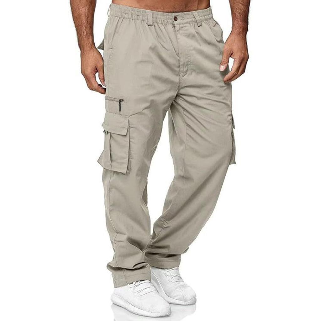 Men'S Sports Pants Running Pants Outdoor Pocket Work Pants Casual Pants