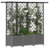 Lit de jardin surélevé - MAISON EXCLUSIVE - 163,5x40x136 cm - Treillis intégré - Toit suspendu - PP résistant UV