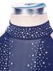 Womens Lyrical Dance Dress Sparkle Rhinestone Backless Sheer Mesh Patchwork Mock Neck Leotard