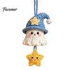 Cute Halloween Bag Charm Handmade Crochet Ghost Keychain, Plush Animal for Bags Portable Keychain Car Keys, Spooky Festive Knitted Ornament