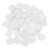 50 Pcs Nail Color Card Transparent Safe Glass Square Toe Nail Polish Color Display Card