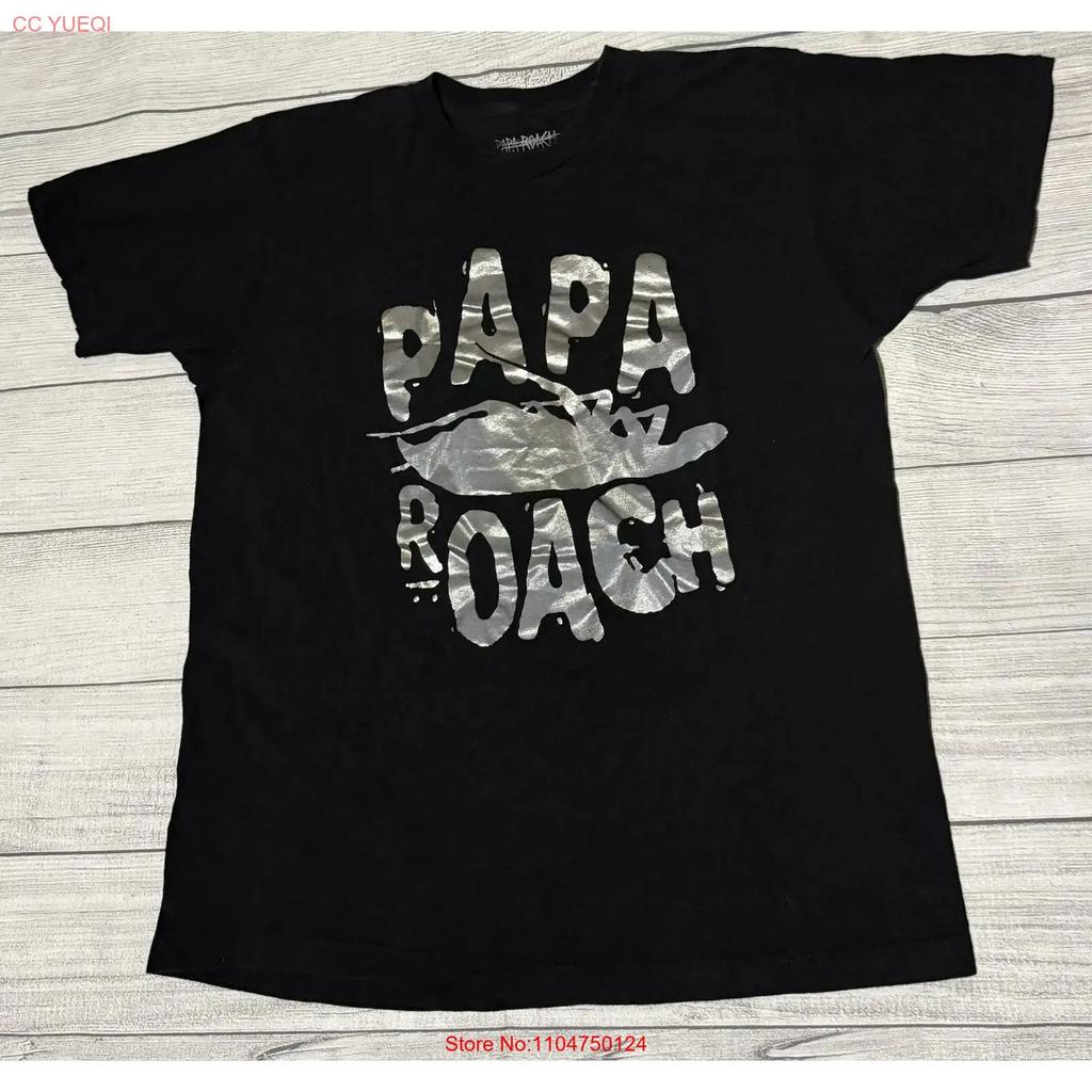 Papa Roach T Shirt Size Large Officially Licensed Black Band Rock Music Vintage Washed Casual Soft Graphic Designer Clothes
