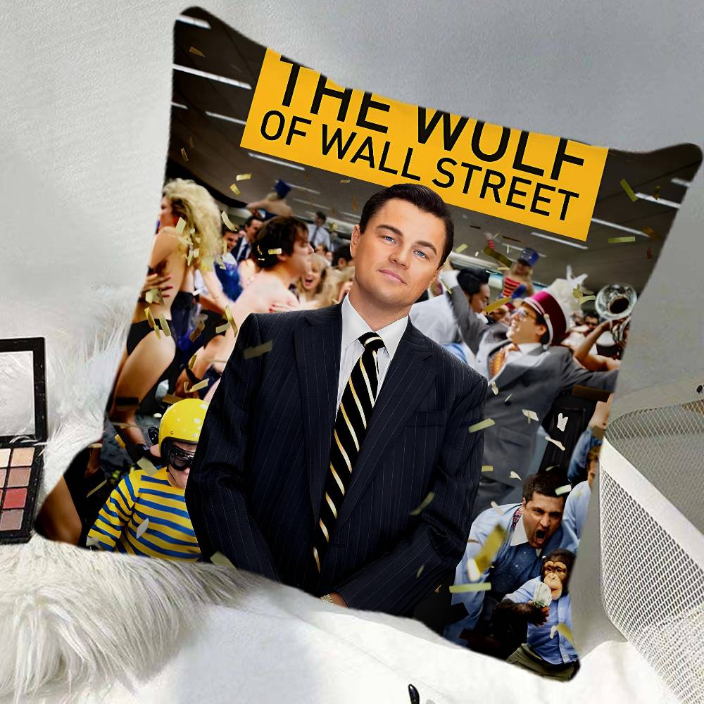Movie TThe Wolf Of Wall Street Gangster Pillow Case Square Pillow Bedroom Sofa Leisure Comfort Cushion Car Home Decoration