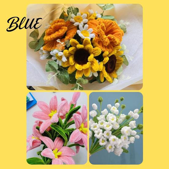 Assorted Pipe Cleaners Shaping Flowers Bouquets DIY for Crafts Pack Set Kit Flexible Making Accessories