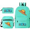 New Animation One Piece Printed Backpack for Primary and Secondary School Students Large Capacity School Bag Combination Three-piece Set