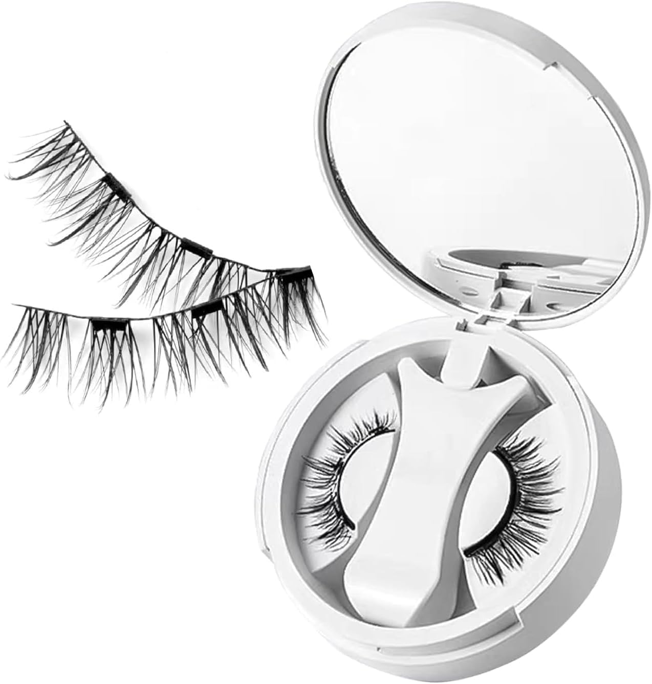 

Magnetic False Eyelashes, Integrated Magnetic Lashes, Natural Black, Reusable, No Adhesive Required, Magnetic, Natural Look, 3D False Eyelashes,