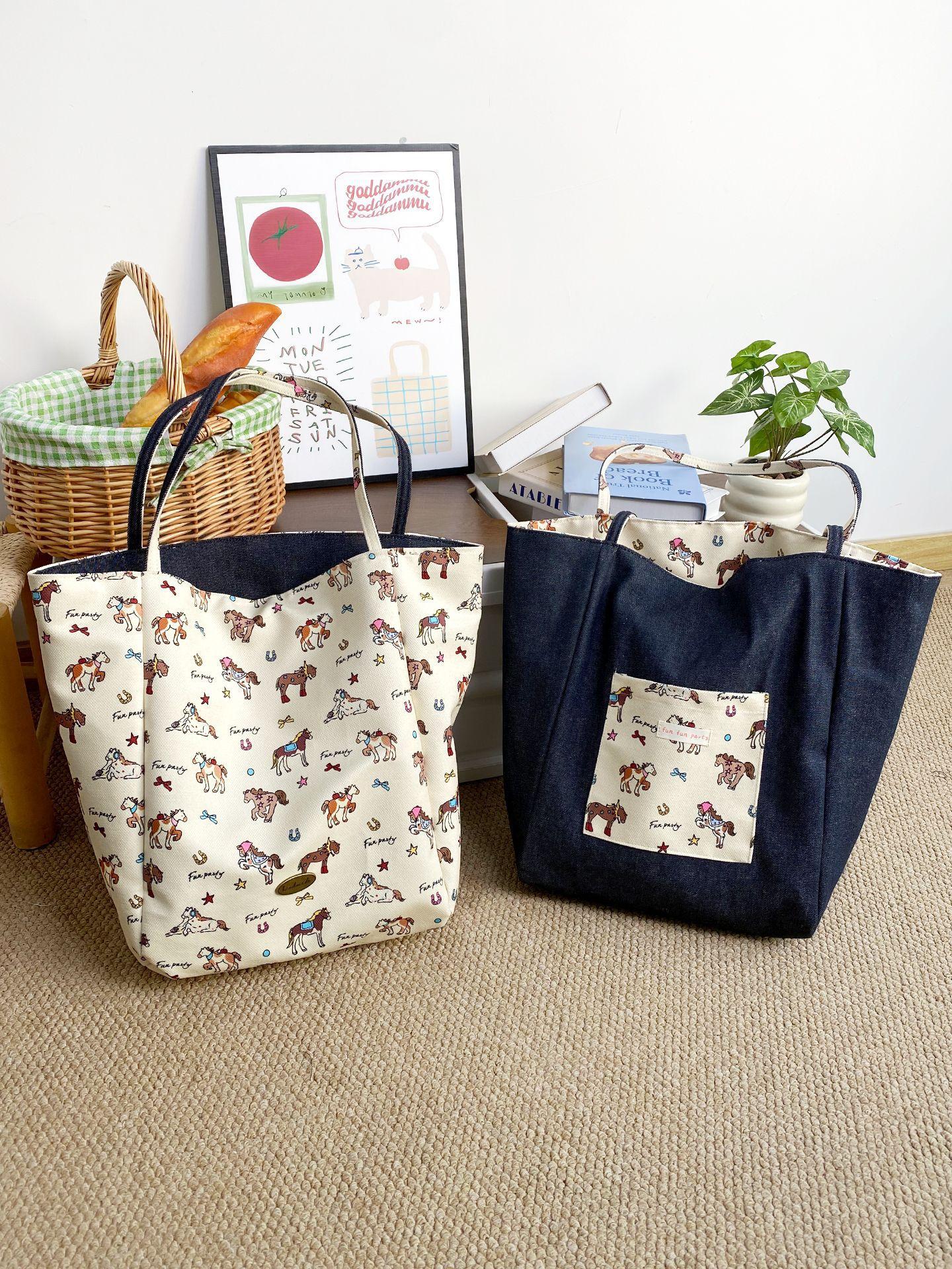 

Cute Py Double-sided Back Fabric Women s Shoulder Bags Casual Large Capacity Ladies Handbag Fashi Versatile Female Tote Bag бежевий