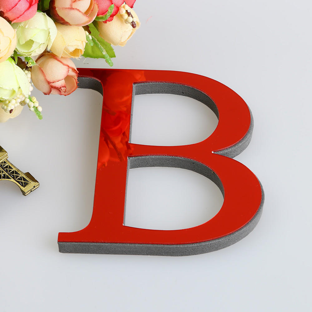 26 Letters DIY 3D Mirror Acrylic Wall Sticker Decals Home Decor Wall Art Mural