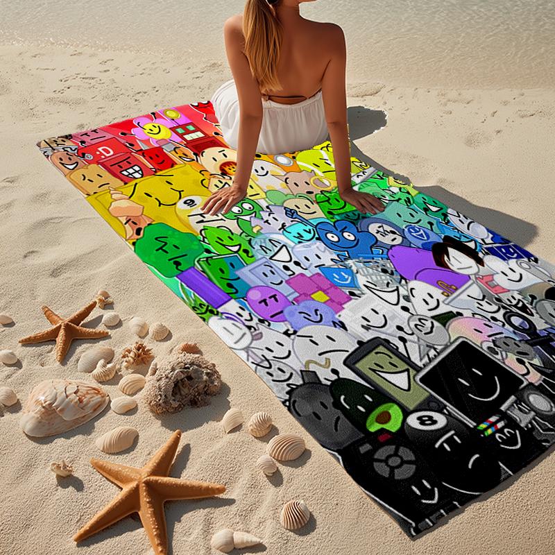 Colorful Dream Island Collage Beach Towel, Super Soft Microfiber, Gift for Her/Him, Birthday, for Pool, Beach, Travel, Home Decor Fan gifts
