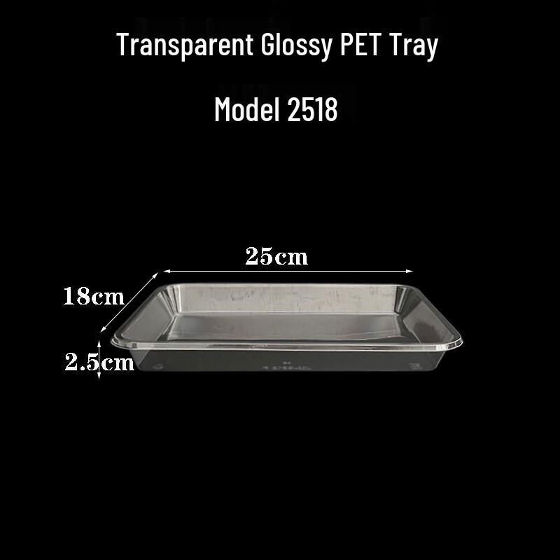 Shixun Disposable Rectangular PET Trays (100-Pack)