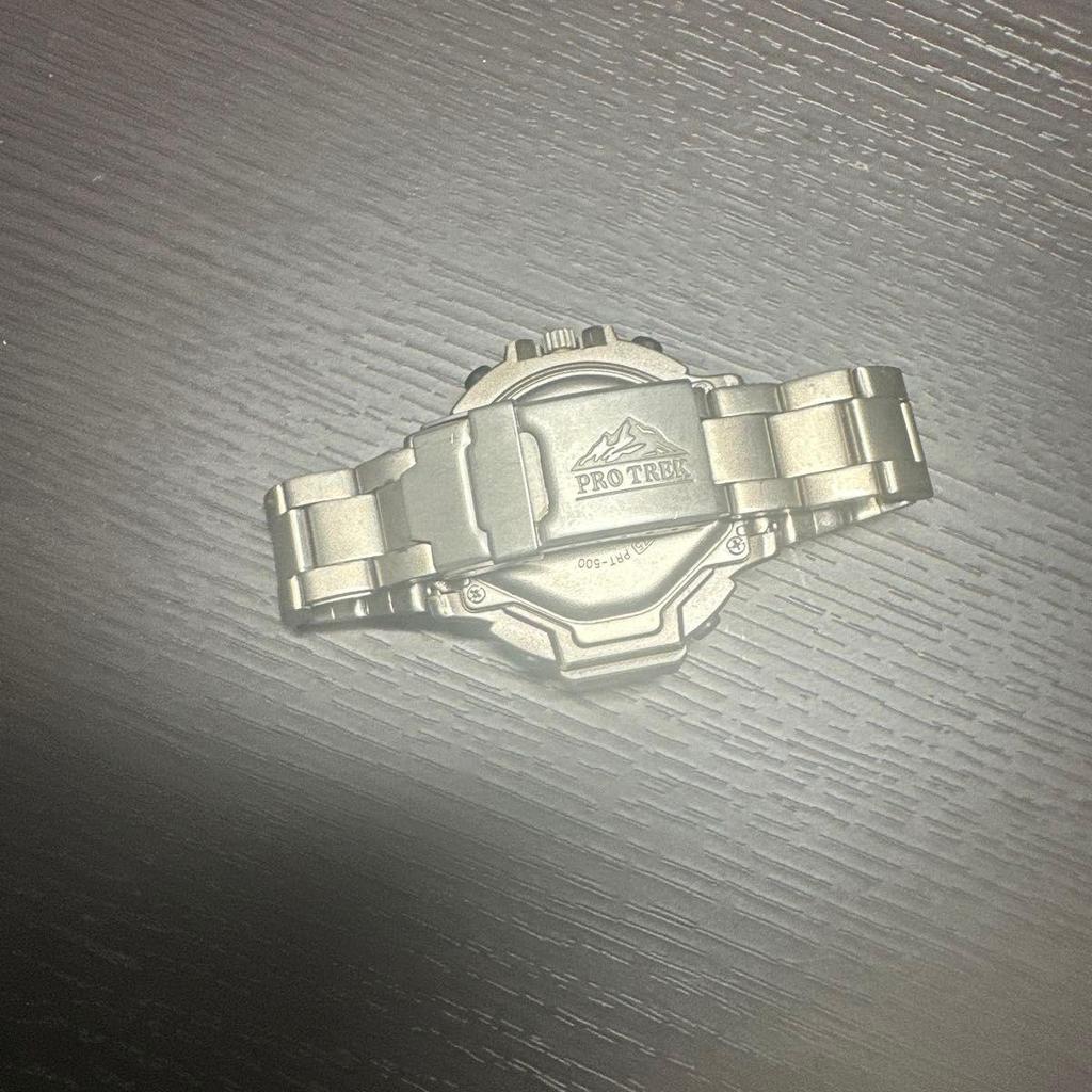 Used CASIO PRO TREK TWIN SENSOR Titanium Band Watch