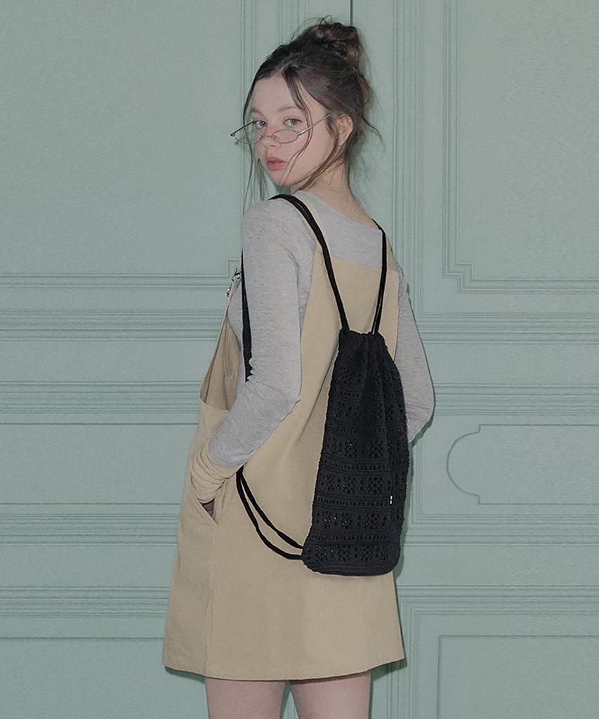 Twee Mati Punching Knit String Backpack