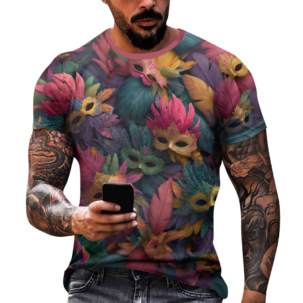 Men's Casual Round Neck Short-Sleeve T-Shirt