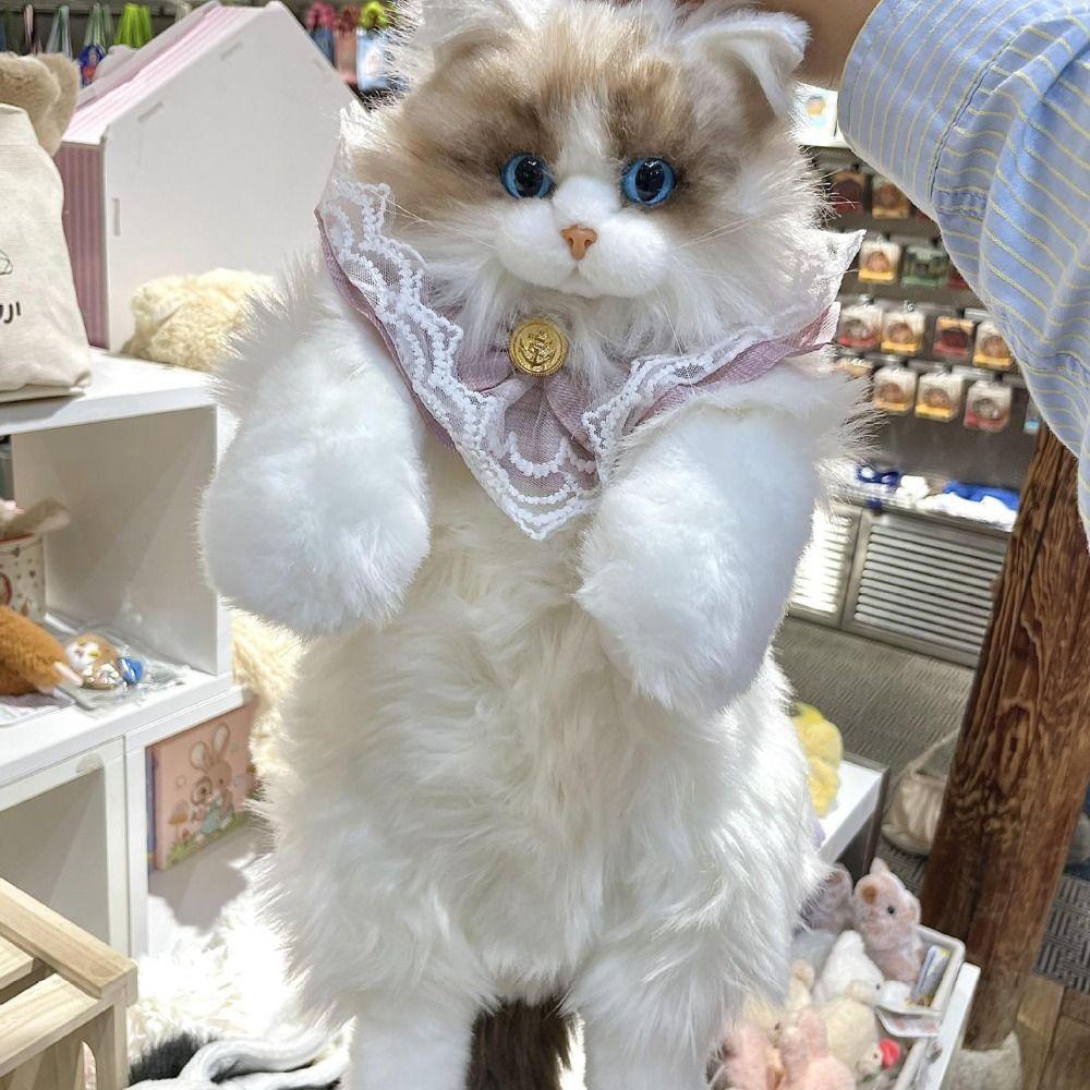 Travel Storage Plush CAT Backpack Super Realistic Animals Plush Bag Cat School Bags  Baby Bag