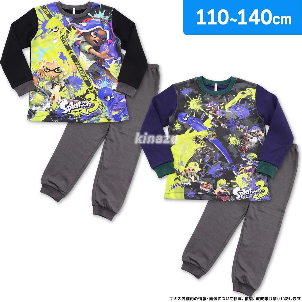 Bandai Splatoon 3 Boys' Glowing Fleece Pajamas 571