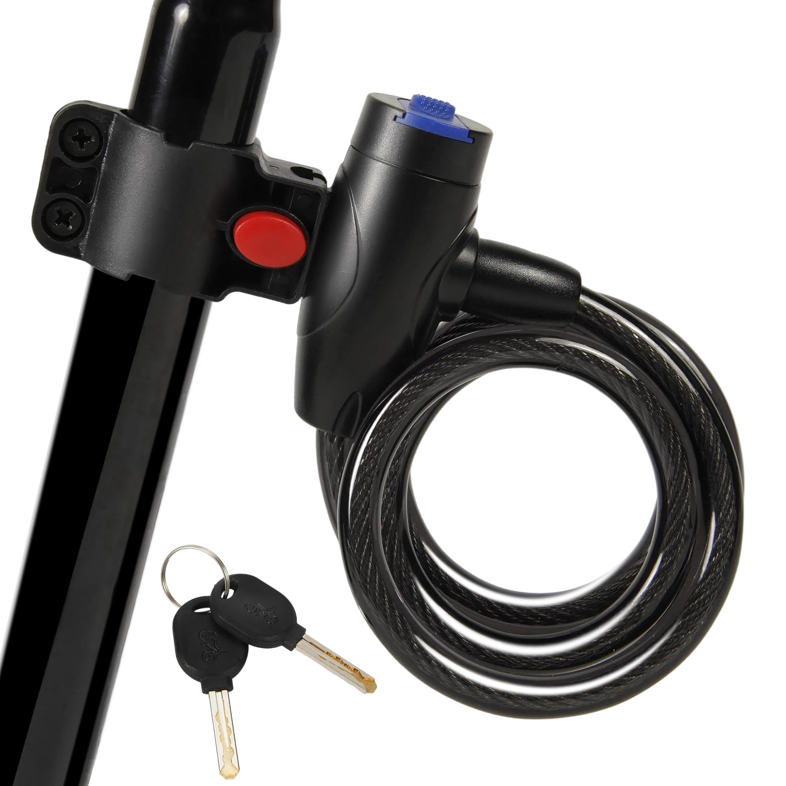 

Bicycle Motorcycle Keyed Wire 100cm High Includes 2 Dedicated Black [Fieekty] Lock, Lock, Lock, ±3cm Long, Security, Cut-Resistant, Heavy-Duty Design, чорний