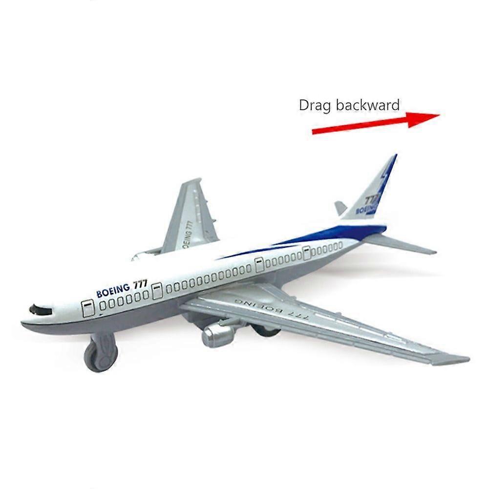 2-Piece Mini Simulation Pull-Back 777 and A380 Aircraft Airplane Model Collectible Toy Set