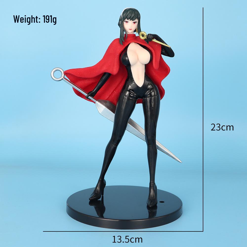 Standing Pose Yoru Singer Replaceable Face Ornament - 2D Beautiful Girl Spy X Family Decoration