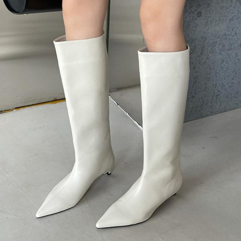 Fashion Women High Boots Pointed Toe Knee High Heels Shoes Designer 2025 Trend New Fashion Winter Knight's Boots Sexy Woman Pumps Botas