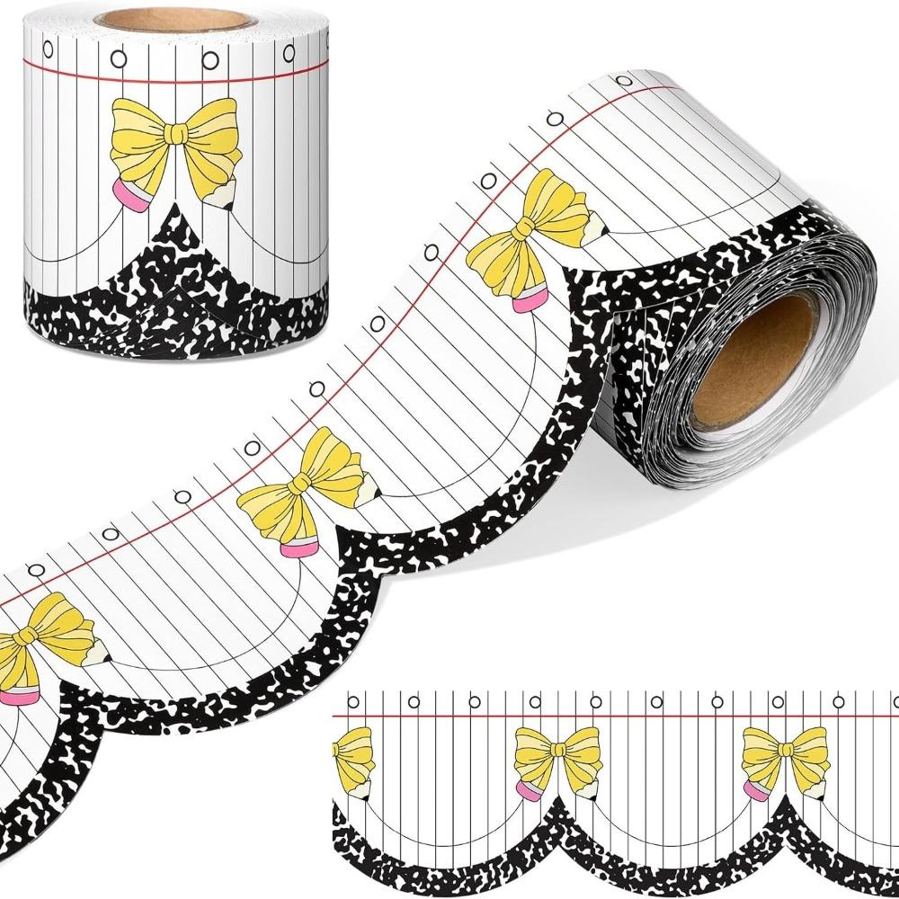10m/roll Classroom Border Sticker Self Adhesive Bulletin Board Trim Chalkboard Decoration