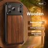 Oatsbasf Solid Wooden Phone Case for iPhone 17 Pro Max/17 Pro Magsafe Frameless Wireless Charging Shockproof Protective Cover