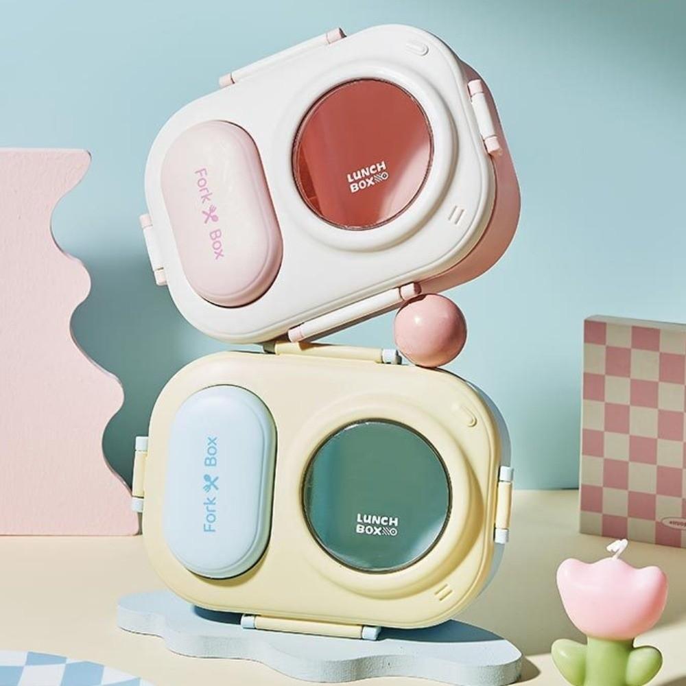 Cute Sealed Lunch Box with fork spoon Fresh Keeping Leak-proof 3 grids Lunch Box Bow Sweet Picnic Box Outdoor Activities
