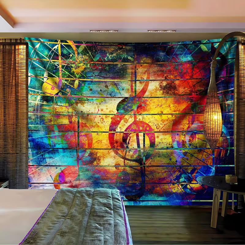 2D Artistic Colorful Music Tapestry for Content Creation & TikTok